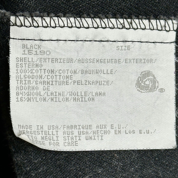 Vintage Woolrich Aztec Black Denim Jacket Size Small Navajo Tribal - Picture 6 of 12